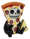 Furry Bones Whimsical Peppi Pizza With Cheese Skeleton Figurine Furrybones