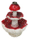 Enchanted Fairy Garden Red 3 Tiered Toadstool Mushrooms Backflow Incense Burner