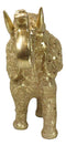 Large Feng Shui Royal Gold Ornate Mandala Design Elephant With Trunk Up Figurine