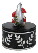 Wiccan Crescent Moon With Toadstool Mushrooms Forest Decorative Jewelry Box