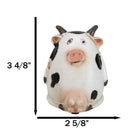 Western Country Farmhouse Holstein Bovine Cow With Udders Pen Holder Figurine