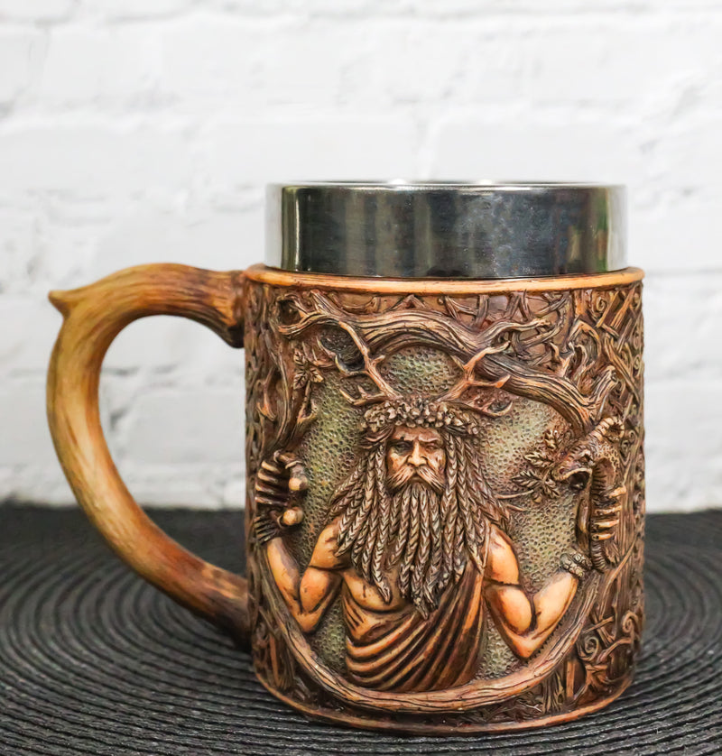 Celtic Horned God Herne Cernunnos With Antlers And Sacred Symbols Coffee Mug