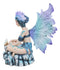 Elf Pixie Water Elemental Fairy in Emerald Iridescent Dress Fantasy Figurine