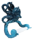 Nautical Marine Ocean Blue Sea Octopus Tentacles Wall Toilet Paper Holder