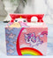 Whimsical Animated Rainbow Unicorn Horse Coin Grabber Money Bank Box Sculpture