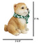 Lifelike Adorable Sitting Japanese Shiba Inu Puppy Dog with Scarf Mini Figurine