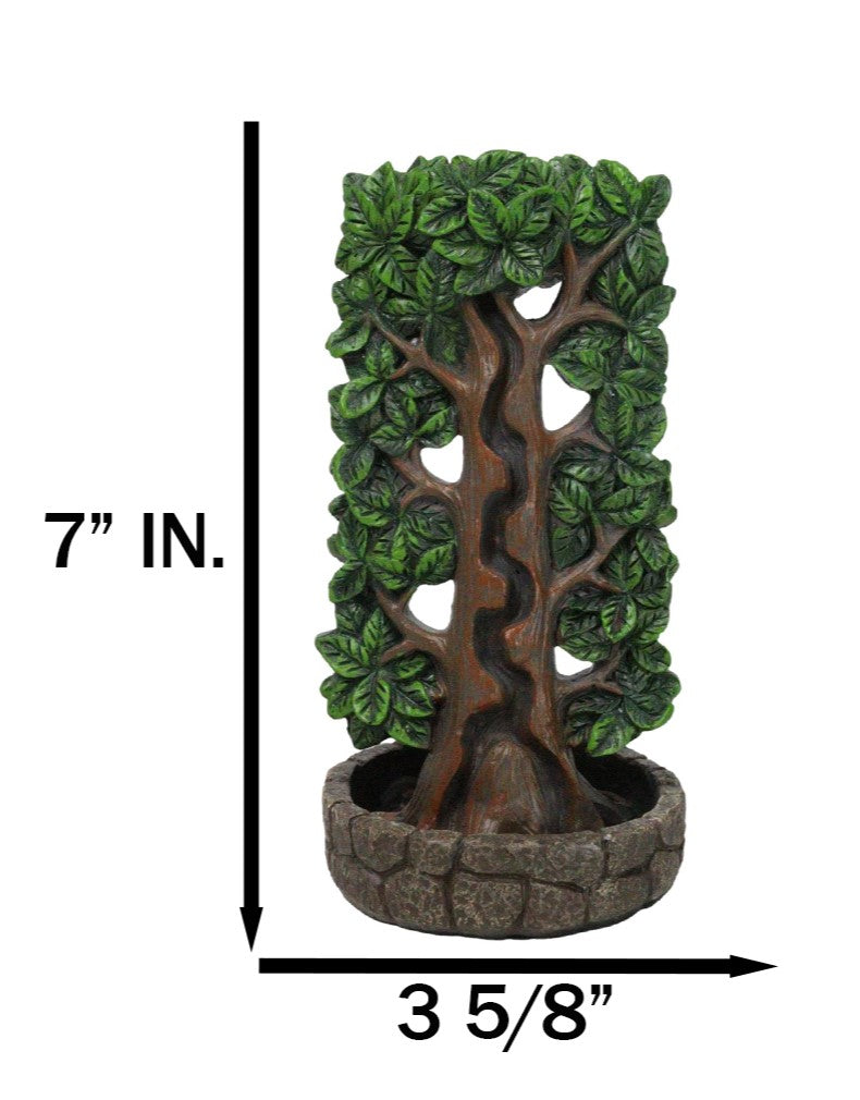 Ethereal Forest Crann Bethadh Celtic Tree of Life Backflow Incense Burner Decor