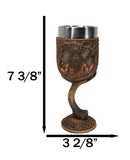 Celtic Horned God Herne Cernunnos With Antlers And Sacred Symbols Wine Goblet