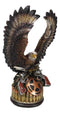 Patriotic Eagle With Open Wings On 2 Pistols Western Star and Bullets Figurine