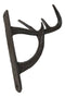 Cast Iron Vintage Western Rustic Stag Deer Antlers Multi Point Wall Hook Hanger