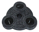 Wicca Triple Goddess Celtic Knotwork Triquetra Triple Votives Taper Candleholder