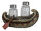 Southwestern Native Tribal Indian Canoe Boat Salt And Pepper Shakers Holder Set