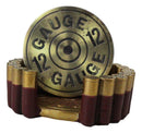 Western 12 Gauge Shotgun Shells Hunter's Ammo Round Coaster Set With 4 Coasters