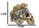 Military War Steampunk Skull With Rifle Bullets Mohawk And Dragon Figurine