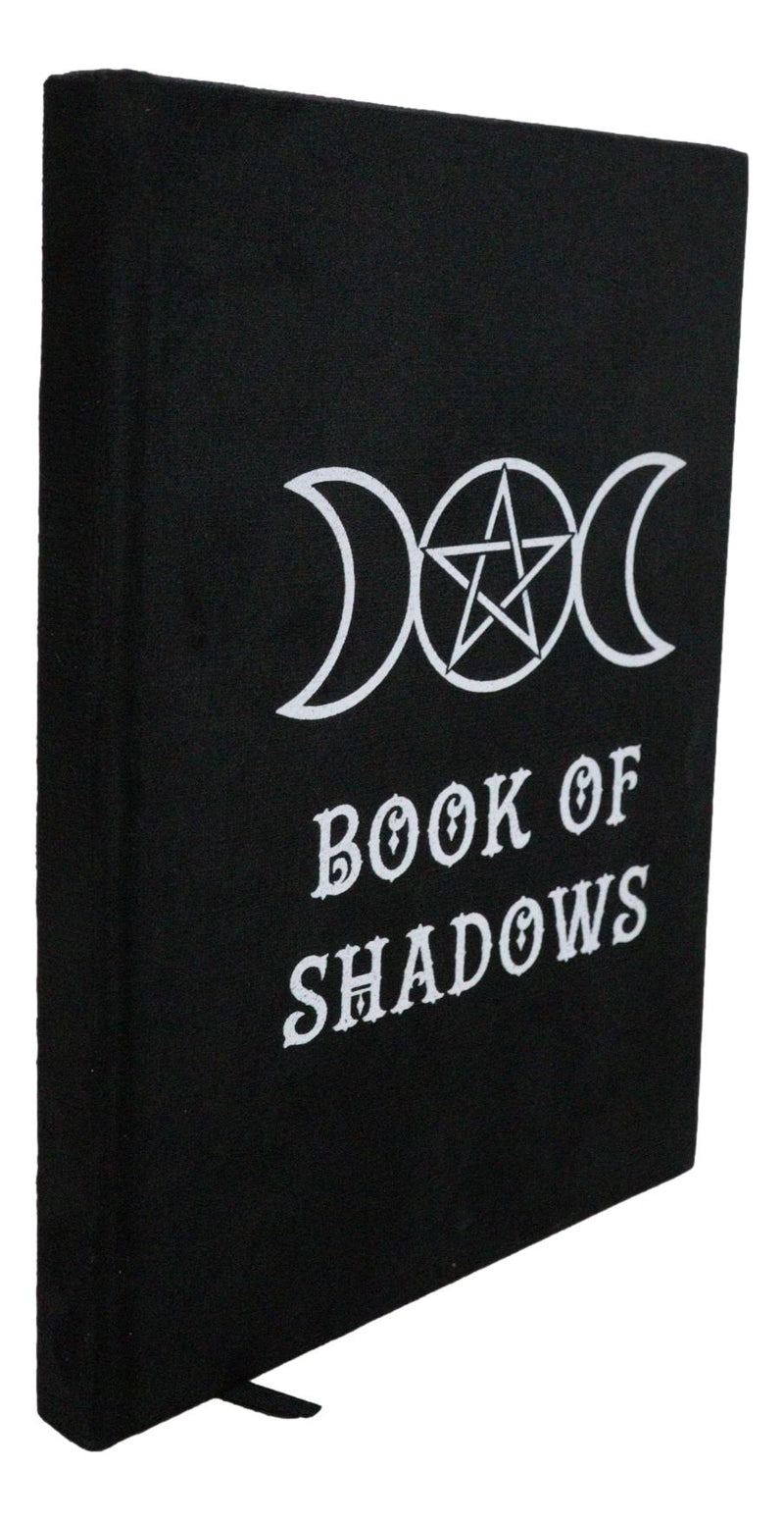 Book of Shadows Triple Moon Pentagram A5 Lined Pages Velvet Cover Journal Book