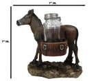 Western Country Mule Donkey Ass Carrying Saddlebags Salt Pepper Shakers Holder