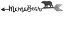 Rustic Wildlife Forest Mama Bear With Arrow Silhouette Word Art Wall Sign 15"L