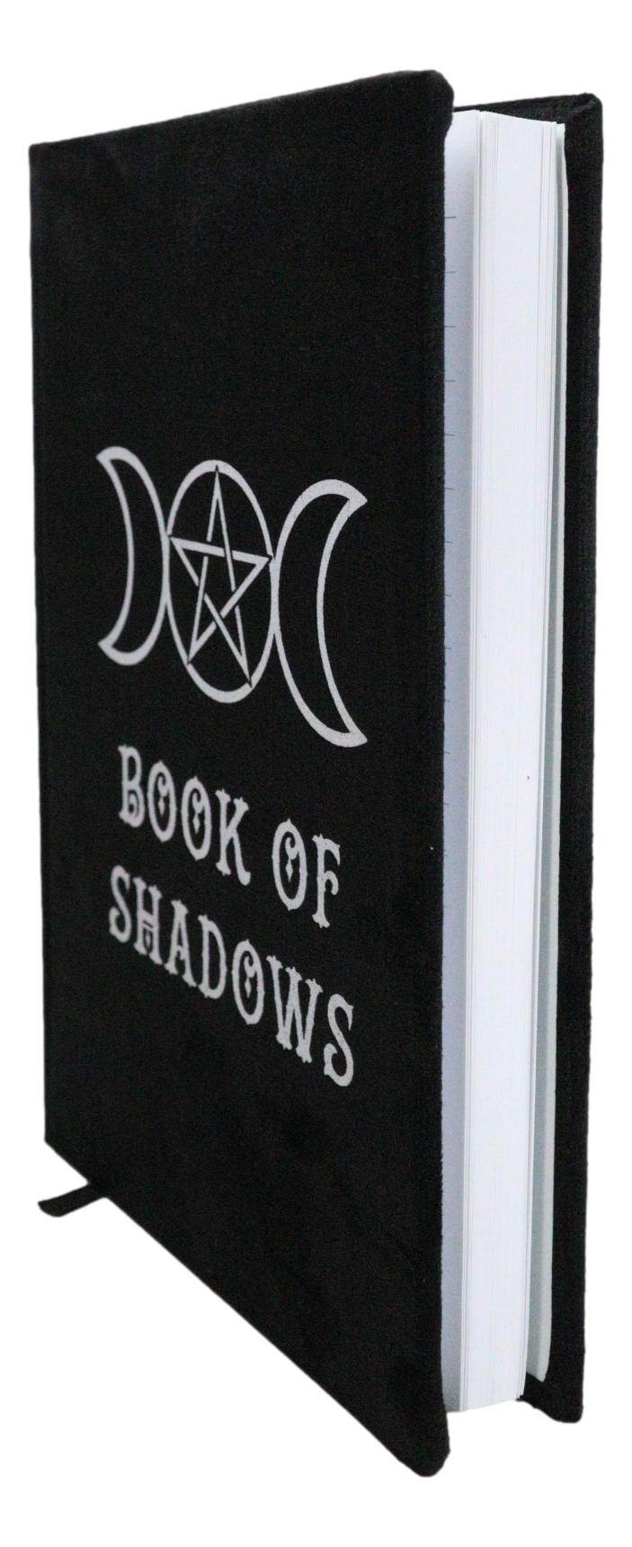 Book of Shadows Triple Moon Pentagram A5 Lined Pages Velvet Cover Journal Book