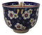 Blue Ume Plum Blossoms Ceramic Donburi Ramen Soup Red Bowl With Chopsticks Set