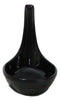 Contemporary High Gloss Finish Black Melamine Asian Soup Spoons Pack Of 6 Set