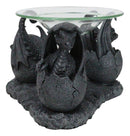 Fantasy Trio Gargoyle Dragons in Eggs Hatchling Candle Oil Burner Figurine