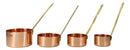 Pack Of 4 Boutique Stainless Steel Copper Brass Finish Stackable Measuring Cups