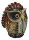 Southwestern Colorful Tribal Native Indian Owl Chief With Headdress Money Bank