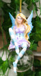 Blue Hyacinth Bubble Rider Fairy Hanging Ornament Amy Brown Holiday Collection