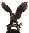 Wings Of Glory Bald Eagle Perching On Tree Bronzed Resin Figurine With Base