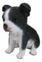 Realistic Miniature Boston Terrier Puppy Statue 6.25"Tall Animal Dog Collectible