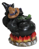 Witching Hour 3 Wiccan Kitten Cats By LED Potion Triple Moon Cauldron Figurine