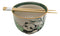 Bamboo Forest Green Panda Bear Ceramic Donburi Ramen Bowl With Chopsticks Set