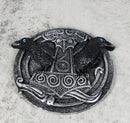 Norse Viking Knotwork Thor Hammer Mjolnir With Black Ravens Incense Burner