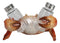 Nautical Marine Red Stone Crab Salt and Pepper Shakers Holder Figurine Set