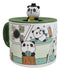 Whimsical Kung Fu Panda Bear Diary Cartoon Ceramic Mug With Silicone Lid