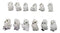 Set Of 12 Wisdom Of The Tundra Forest Arctic Snow White Owls Mini Figurines