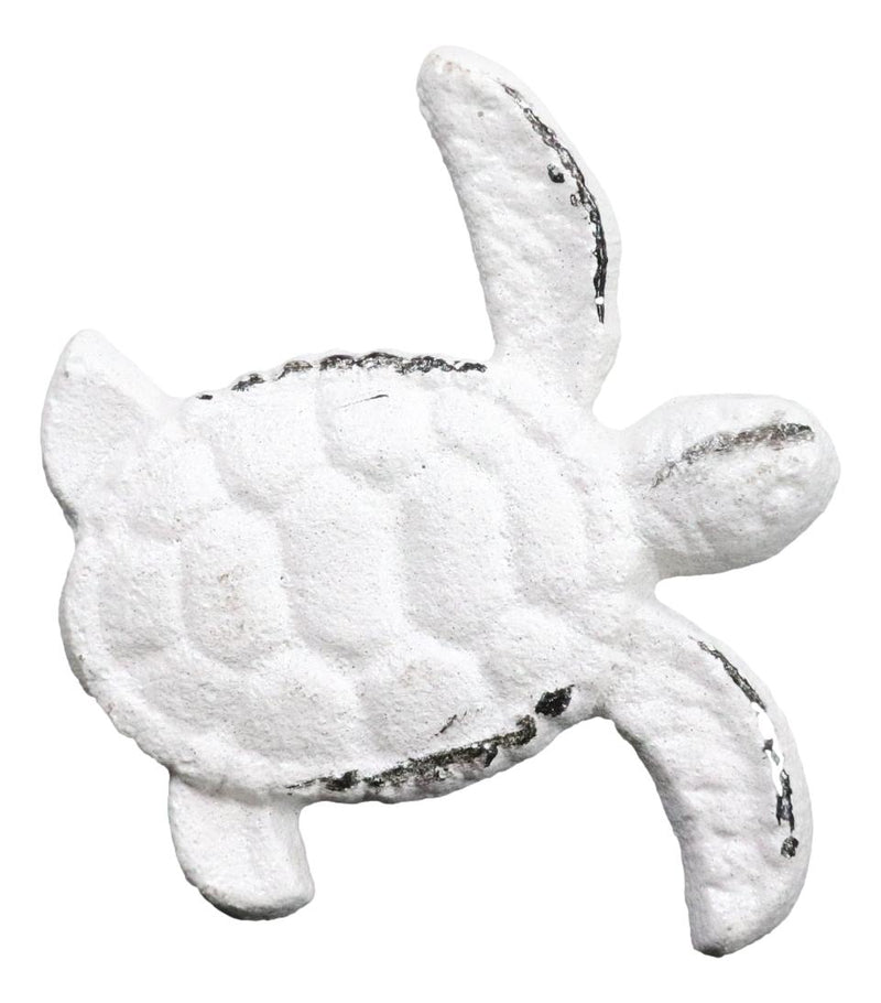 Pack Of 6 Aged White Swimming Marine Sea Turtle Drawer Cabinet Door Pull Knobs