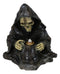 Grim Reaper Skeleton Wizard Chanting Spells Backflow Incense Cone Burner Statue