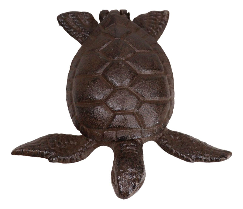 Rustic Cast Iron Sea Turtle Decorative Secret Key Concealer Trinket Box Figurine