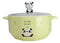 Ceramic Yellow Lovely Panda 30oz Noodle Dessert Food Bowl W/ Glass Lid