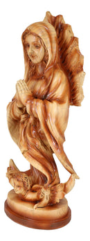 Our Lady of Guadalupe Virgin Mother Mary Catholic Decor Faux Wood Resin Figurine