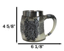 Gothic Viking Horned Warrior Danegeld Skull Tankard Mug 20oz With Hammer Handle