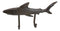 Pack Of 2 Cast Iron Rustic Nautical Marine Great White Shark Double Wall Hooks