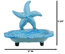 Cast Iron Marine Ocean Coastal Rustic Blue Starfish Sea Star Soap Dish Figurine