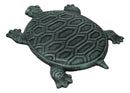 Cast Iron Verdigris Marine Sea Turtle Patterned Shell Garden Stepping Stones