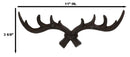 Cast Iron Rustic 10 Point Stag Deer Antlers Rack Wall Plaque 11"L Hanging Hooks