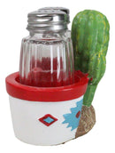 Southwest Aztec Indian Symbols Saguaro Green Cactus Salt And Pepper Shakers Set