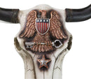 Western Patriotic USA Flag Army Branch Eagle Key Emblem Cow Skull Wall Decor