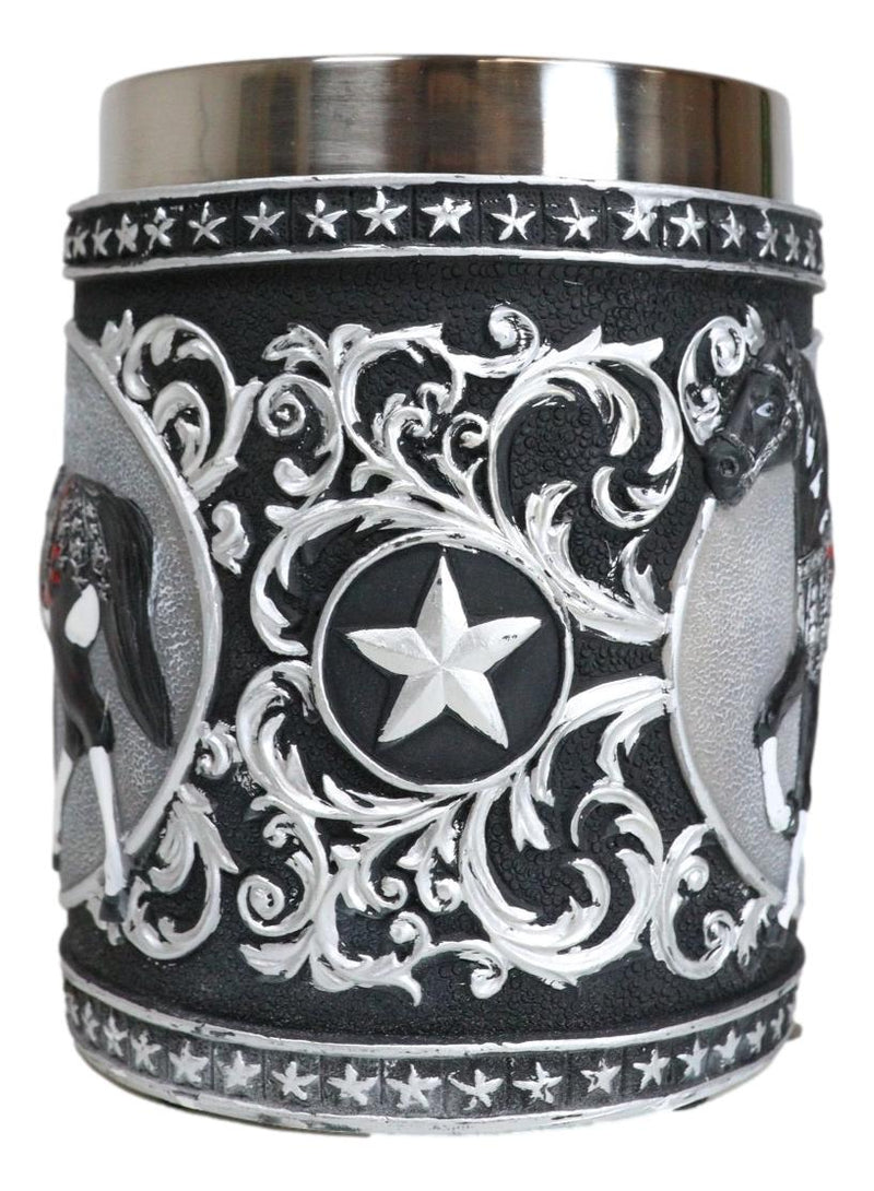 The Trail Of Painted Ponies Silverado Lone Star Scrollwork Horse Tankard Mug