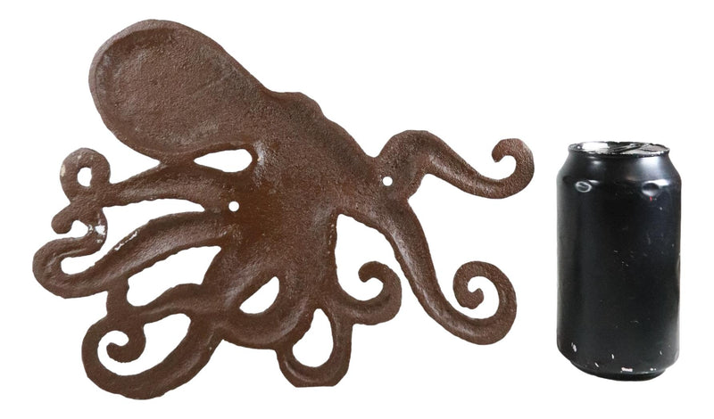 Cast Iron Nautical Marine Deep Sea Octopus Wall Decor Plaque Coastal Ocean  Beach